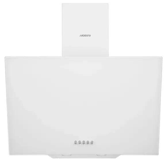 გამწოვი Ardesto Hood Inclined hood, 60cm, 900m3h, glass, 2х1W LED, button, white - Primestore.ge