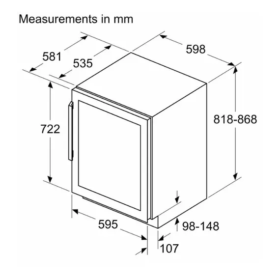 ღვინის მაცივარი BOSCH KUW21AHG0 , 5 image - Primestore.ge