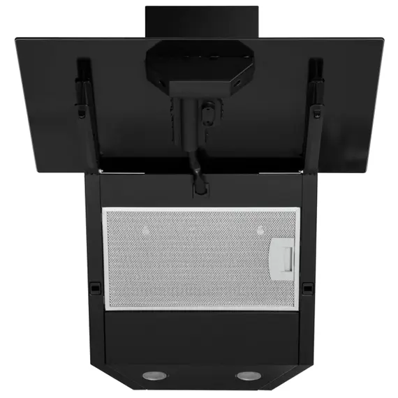 გამწოვი Ardesto Hood Inclined hood, 50cm, 450m3h, glass, 2х1W LED, button, black , 4 image - Primestore.ge