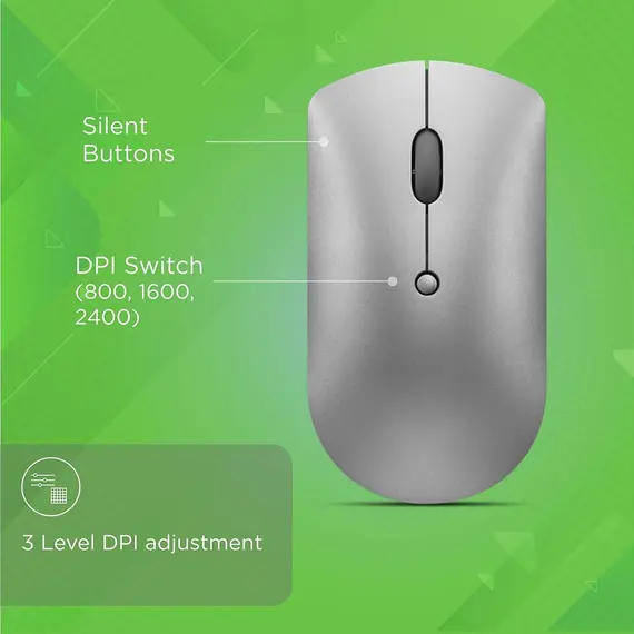 მაუსი Lenovo 600 Bluetooth Silent Mouse , 2 image - Primestore.ge