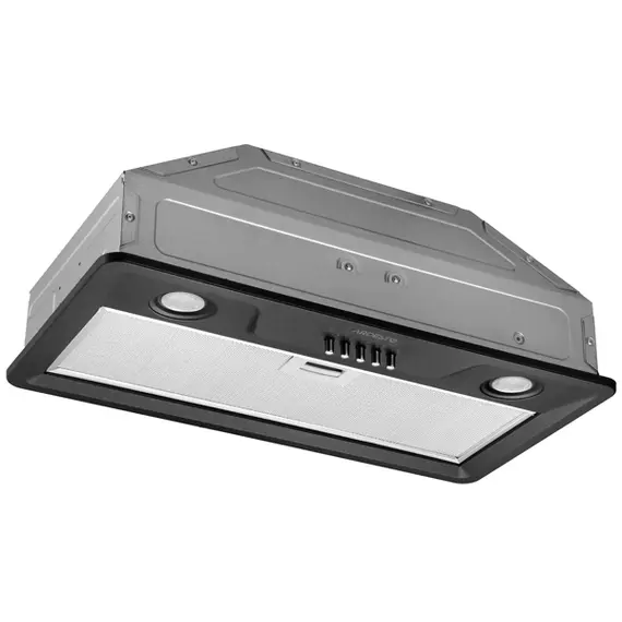გამწოვი Ardesto Hood integrated, 52cm, 700m3h, metal, 2х1W LED, button," black , 2 image - Primestore.ge