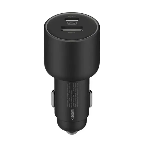მანქანის დამტენი Xiaomi 67W Car Charger (Type-A + Type-C) - Primestore.ge