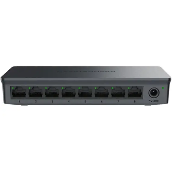 სვიჩი Grandstream GWN7701, Unmanaged Network Switches, 8-ports Gigabit Ethernet, Desktop, wall-mount - Primestore.ge