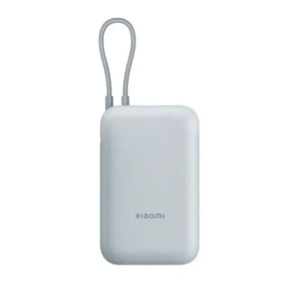 პორტატული დამტენი Xiaomi Power Bank 10000mAh (Integrated Cable) Ice Blue GL  - Primestore.ge