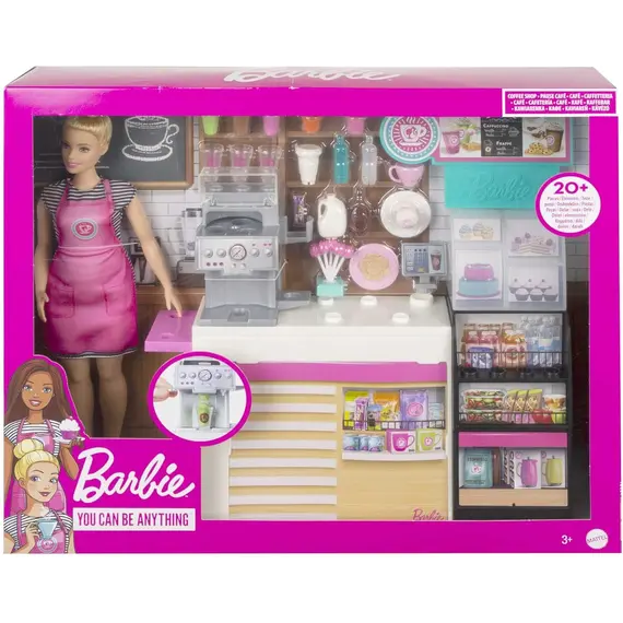 სათამაშო კომპლექტი MATTEL Barbie Coffee Shop Playset , 5 image - Primestore.ge