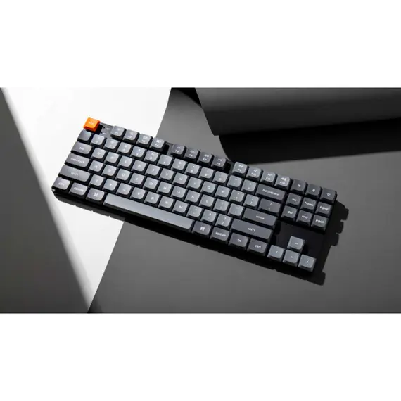 კლავიატურა Mechanical keyboard Keychron K1 Max 84 keys, Gateron Brown, WL/BT/USB-A, RGB, black , 3 image - Primestore.ge
