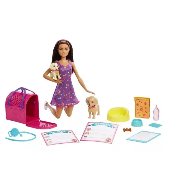 ბარბის თოჯინა MATTEL Barbie Adopt-a-Pup Playset - Latina - Primestore.ge