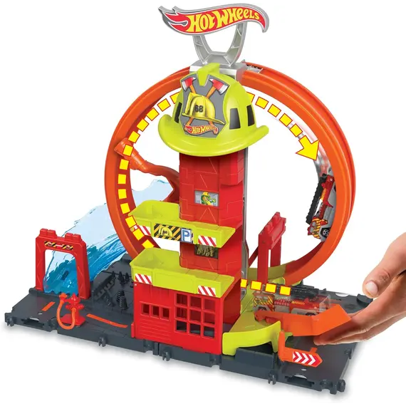 სათამაშო კომპლექტი Mattel HW City Super Fire Station Station , 2 image - Primestore.ge