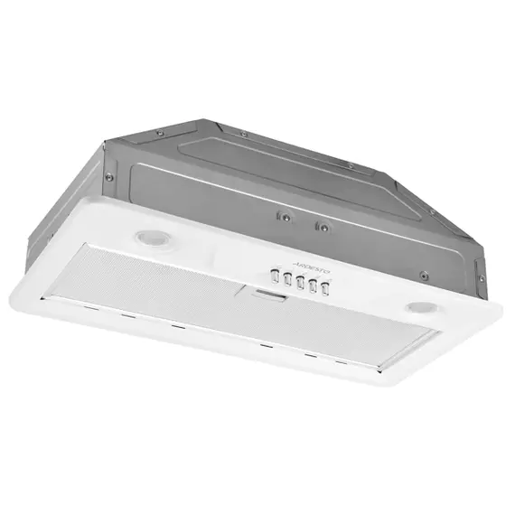 ჩასაშენებელი გამწოვი Ardesto Hood integrated, 52cm, 700m3h, metal, 2х1W LED, button,"white - Primestore.ge