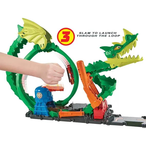 სათამაშო კომპლექტი Mattel HW City Dragon Drive Firefight , 2 image - Primestore.ge