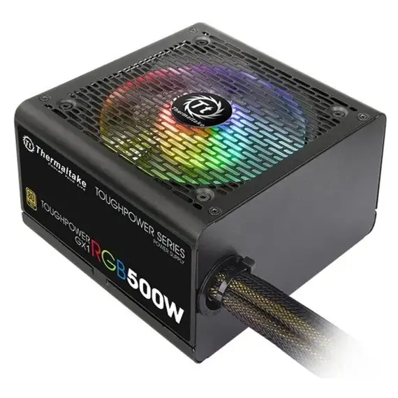 კვების ბლოკი THERMALTAKE PSU TOUGHPOWER GX1 RGB/500W/NON MODULAR/FAN HUB/FULL RANGE/80+ GOLD/JP MAIN CAP , 3 image - Primestore.ge