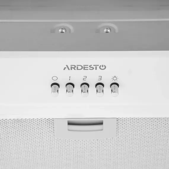 ჩასაშენებელი გამწოვი Ardesto Hood integrated, 52cm, 700m3h, metal, 2х1W LED, button,"white - Primestore.ge