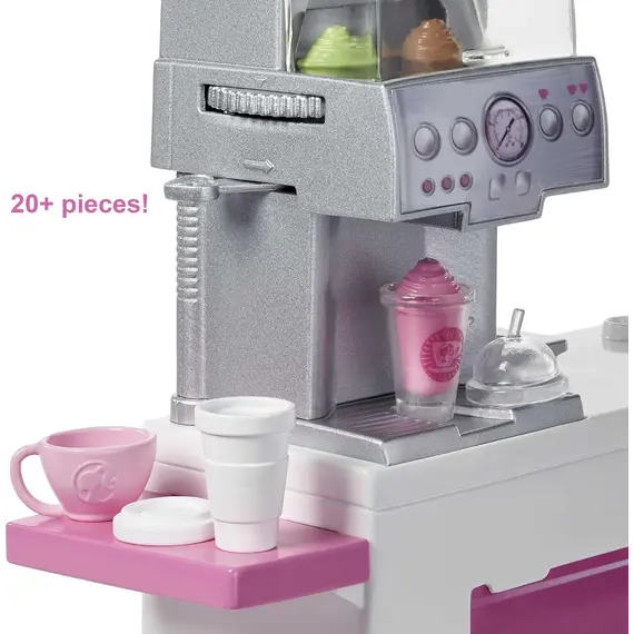 სათამაშო კომპლექტი MATTEL Barbie Coffee Shop Playset , 6 image - Primestore.ge