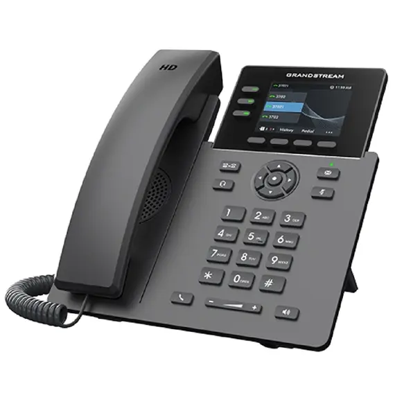 IP ტელეფონი Grandstream GRP2611G, Professional P Phone, 3 SIP accounts, 3 lines, 2x GbE PoE, 320x240 (2.8") color LCD, 12 virtual BLF keys, 5V/0.6A PSU - Primestore.ge