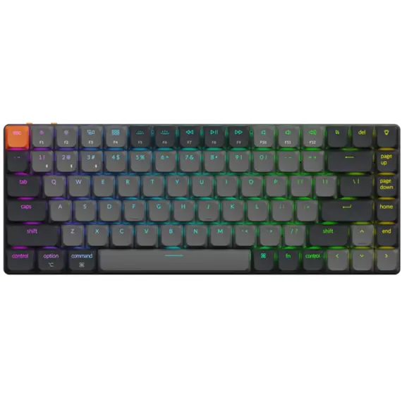 კლავიატურა Keychron K3 V3 84 keys, K Red, BT/USB-A, RGB, black  - Primestore.ge