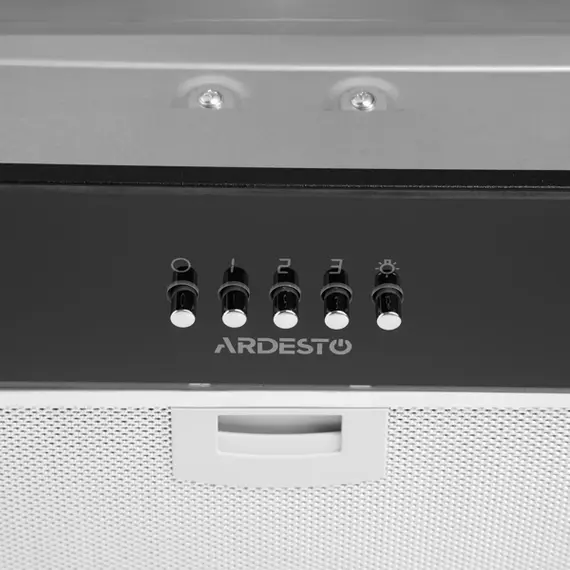 გამწოვი Ardesto Hood integrated, 52cm, 700m3h, glass, 2х1W LED, button, black - Primestore.ge