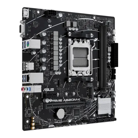 დედა დაფა ASUS Motherboard PRIME A620M-K sAM5 A620 2xDDR5 HDMI D-Sub mATX - Primestore.ge