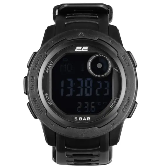 საათი 2E Delta X Black tactical watch with compass and pedometer  - Primestore.ge