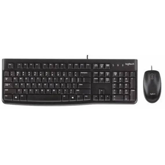 კლავიატურა და მაუსი LOGITECH MK120 Corded Combo - BLACK - USB - RUS  - Primestore.ge