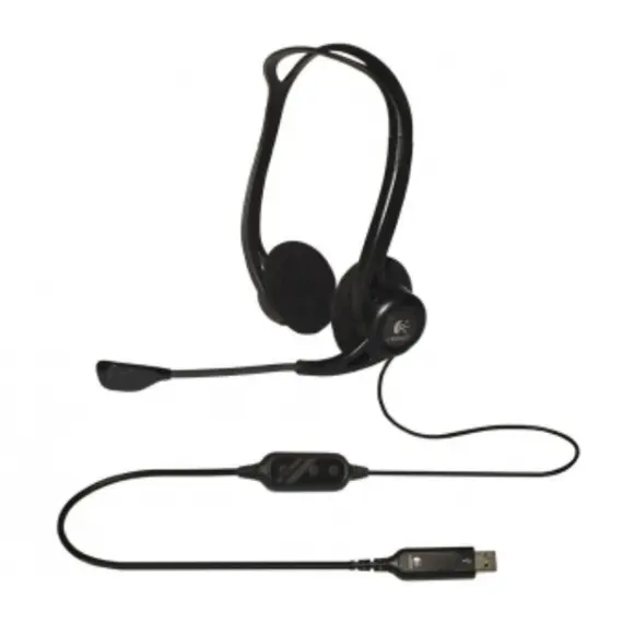 ყურსასმენი LOGITECH PC960 Corded Stereo Headset BLACK - USB , 2 image - Primestore.ge