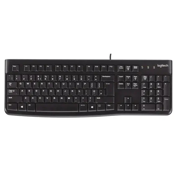 კლავიატურა LOGITECH K120 Corded Keyboard - BLACK - USB - RUS  - Primestore.ge