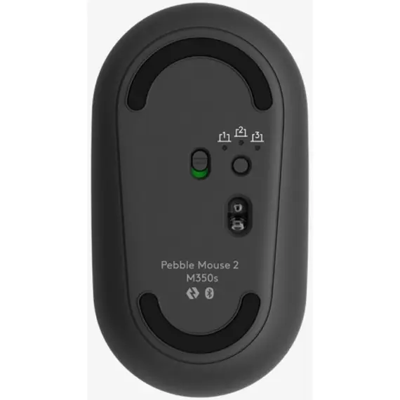 მაუსი LOGITECH Pebble Mouse 2 M350s - TONAL GRAPHITE - BT - EMEA-808 - DONGLELESS - Primestore.ge