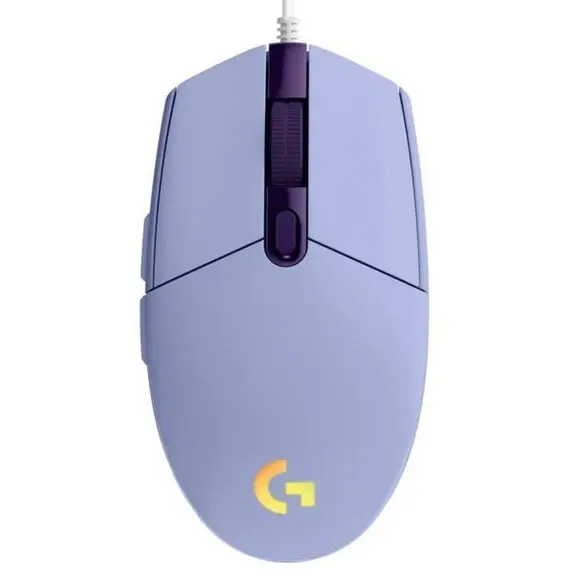მაუსი LOGITECH G203 LIGHTSYNC Corded Gaming Mouse - LILAC - USB  - Primestore.ge