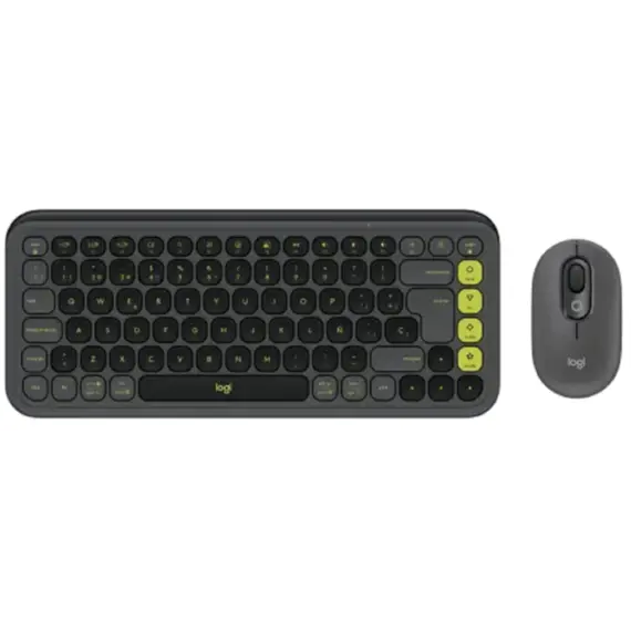 კლავიატურა და მაუსი LOGITECH POP ICON COMBO - GRAPHITE - US INT'L - BT  - INTNL-973  - Primestore.ge