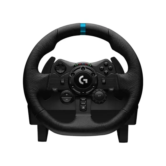 კომპიუტერული საჭე და პედლები LOGITECH G923 Racing Wheel and Pedals - PC/PS - BLACK - USB - Primestore.ge