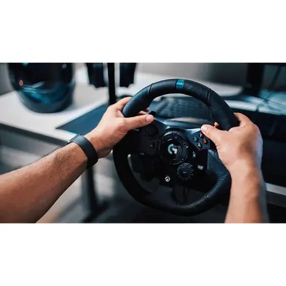 კომპიუტერული საჭე და პედლები LOGITECH G923 Racing Wheel and Pedals - PC/XB - BLACK - USB , 4 image - Primestore.ge