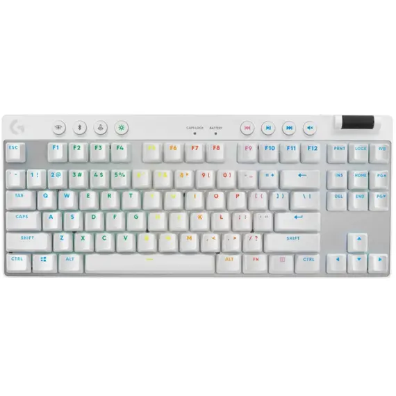 კლავიატურა LOGITECH G PRO X TKL LIGHTSPEED Gaming Keyboard - WHITE - US INT'L - 2.4GHZ/BT - EMEA28-935 - TACTILE  - Primestore.ge