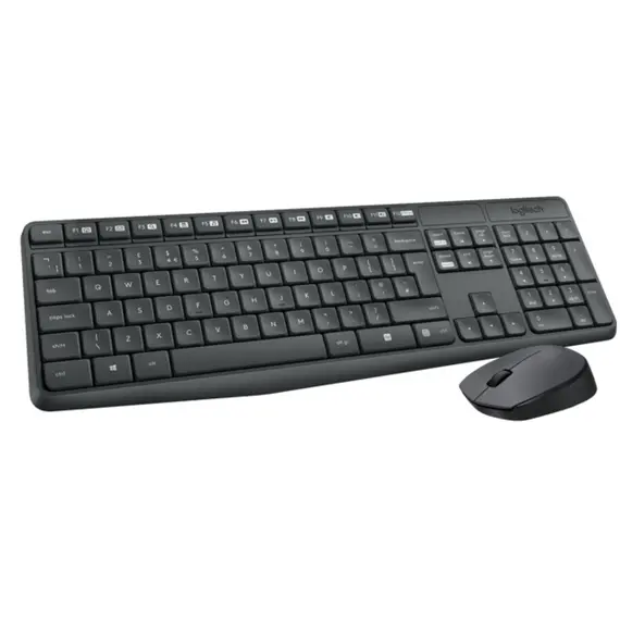 კლავიატურა და მაუსი LOGITECH MK235 Wireless Combo - GREY - RUS  - Primestore.ge