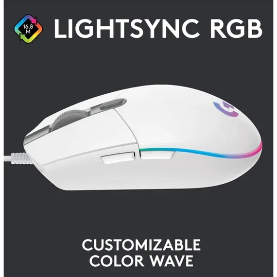 მაუსი LOGITECH G203 LIGHTSYNC - WHITE - EMEA , 2 image - Primestore.ge