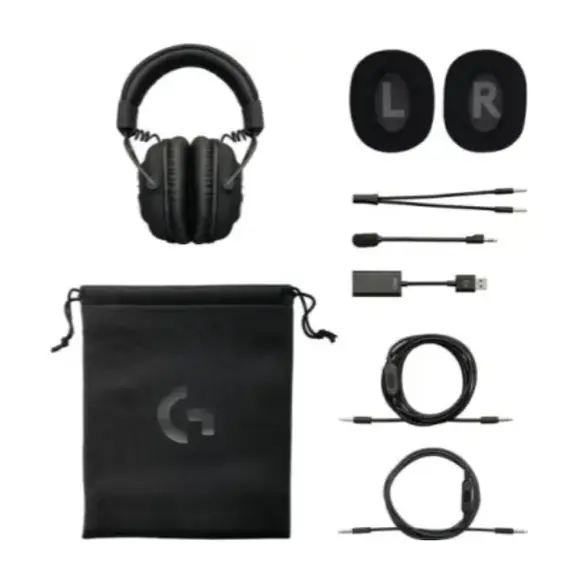 ყურსასმენი LOGITECH G PRO X Wired Gaming Headset - Blue Mic - BLACK - USB DAC - Primestore.ge