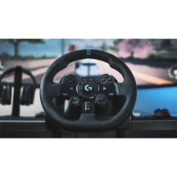 კომპიუტერული საჭე და პედლები LOGITECH G923 Racing Wheel and Pedals - PC/XB - BLACK - USB , 3 image - Primestore.ge