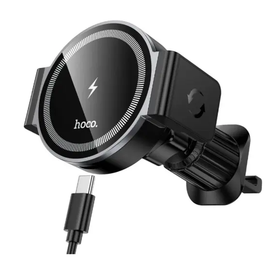 მანქანის დამტენი Hoco HW35 Power electric magnetic wireless fast charging car holder  - Primestore.ge