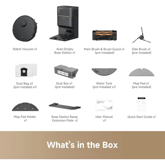 მტვერსასრუტი Dreame Robot Vacuum D20 Pro Plus Black (RLD43SD) , 8 image - Primestore.ge