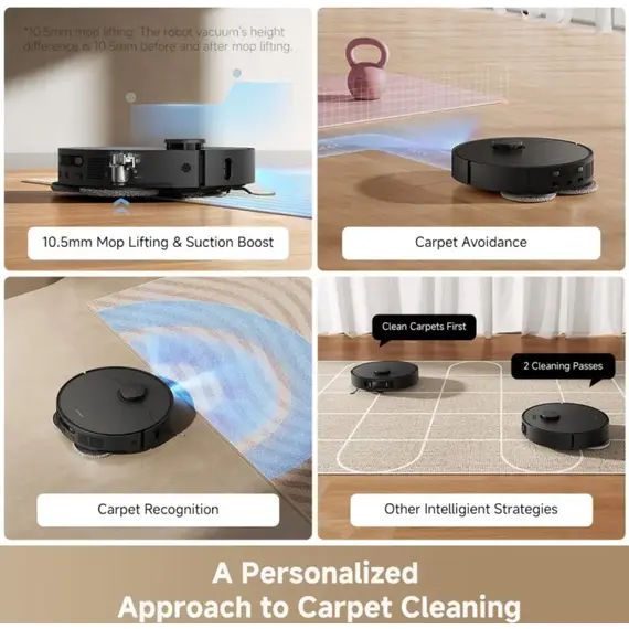 მტვერსასრუტი Dreame Robot Vacuum L40 Ultra AE Black (RLL77SE) , 11 image - Primestore.ge