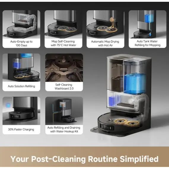 მტვერსასრუტი Dreame Robot Vacuum L40 Ultra AE Black (RLL77SE) , 9 image - Primestore.ge