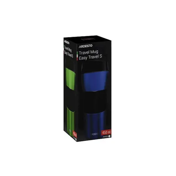 თერმოსი ARDESTO AR2645STB Travel mug Easy travel 450 ml, Silocone, Blue , 5 image - Primestore.ge