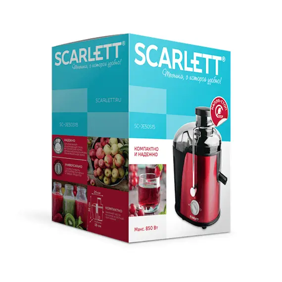 წვენსაწური SCARLETT SC-JE50S1Red , 2 image - Primestore.ge