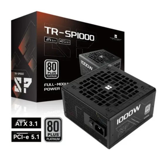 კვების ბლოკი THERMALRIGHT TR-SP1000 1000W 80 PLUS PLATINUM ATX 3.1 Full-Modular - Primestore.ge
