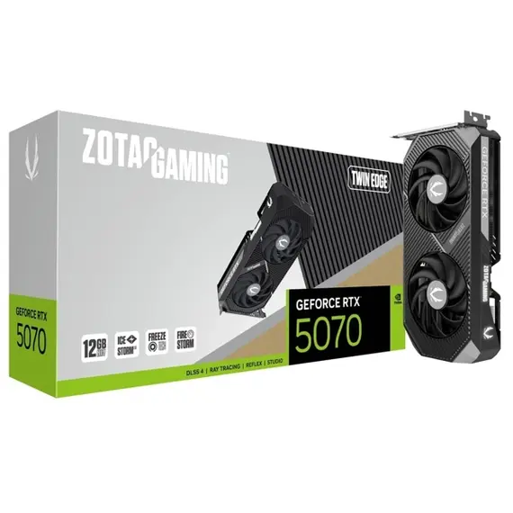ვიდეო დაფა ZOTAC Graphic Adapter GeForce RTX 5070 12GB GDDR7 Twin Edge - Primestore.ge
