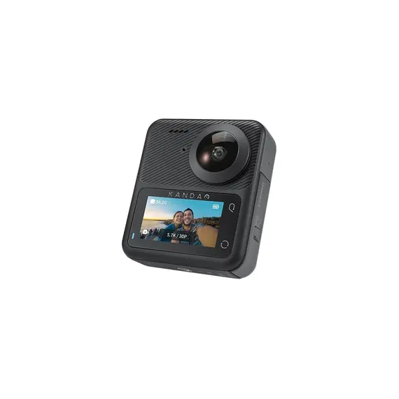 ექშენ კამერა KanDao Q23G-02 QooCam 3, 62MP, 360 Action Camera Travel Combo, Black - Primestore.ge
