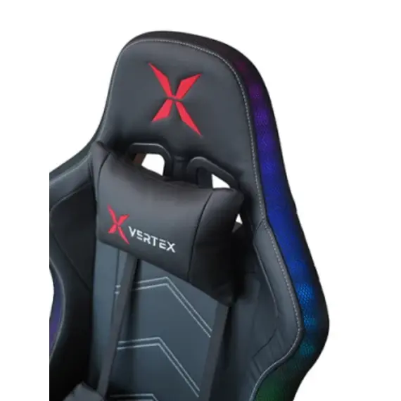 სათამაშო სავარძელი Vertex Ilidan Gaming Chair RGB Black PU , 4 image - Primestore.ge