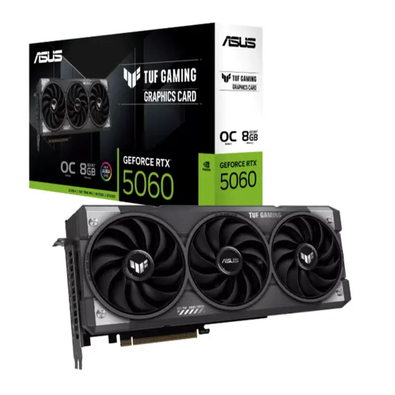 ვიდეო დაფა ASUS Graphic Card GeForce RTX 5060 8GB GDDR6 OC TUF-RTX5060-O8G-GAMING - Primestore.ge