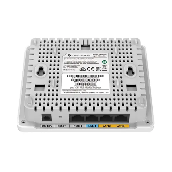 დაშვების წერტილი Grandstream GWN7604, Indoor AX3000 Wi-Fi 6 Access Point, 2x2:2 2.4G, 3x3:2 5G, 1x GbE PoE, 2x GbE with PSE, 1x GbE, up to 100m coverage - Primestore.ge