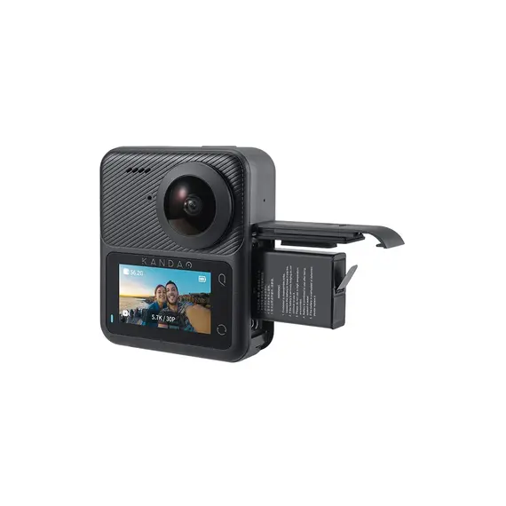 ექშენ კამერა KanDao Q23G-02 QooCam 3, 62MP, 360 Action Camera Travel Combo, Black - Primestore.ge