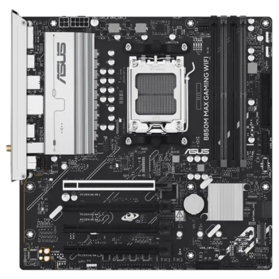 დედა დაფა ASUS Motherboard B850M MAX GAMING WIFI sAM5 B850 4xDDR5 M.2 HDMI DP WiFi BT mATX , 2 image - Primestore.ge