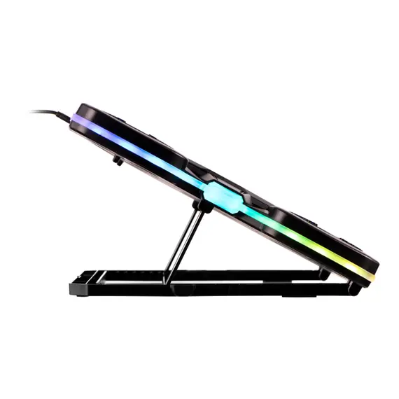 ნოუთბუქის გამაგრილებელი 2E GAMING Laptop stand CPG-011, up to 17.3", 1xUSB-A, 1xUSB-C, LCD, RGB, black - Primestore.ge